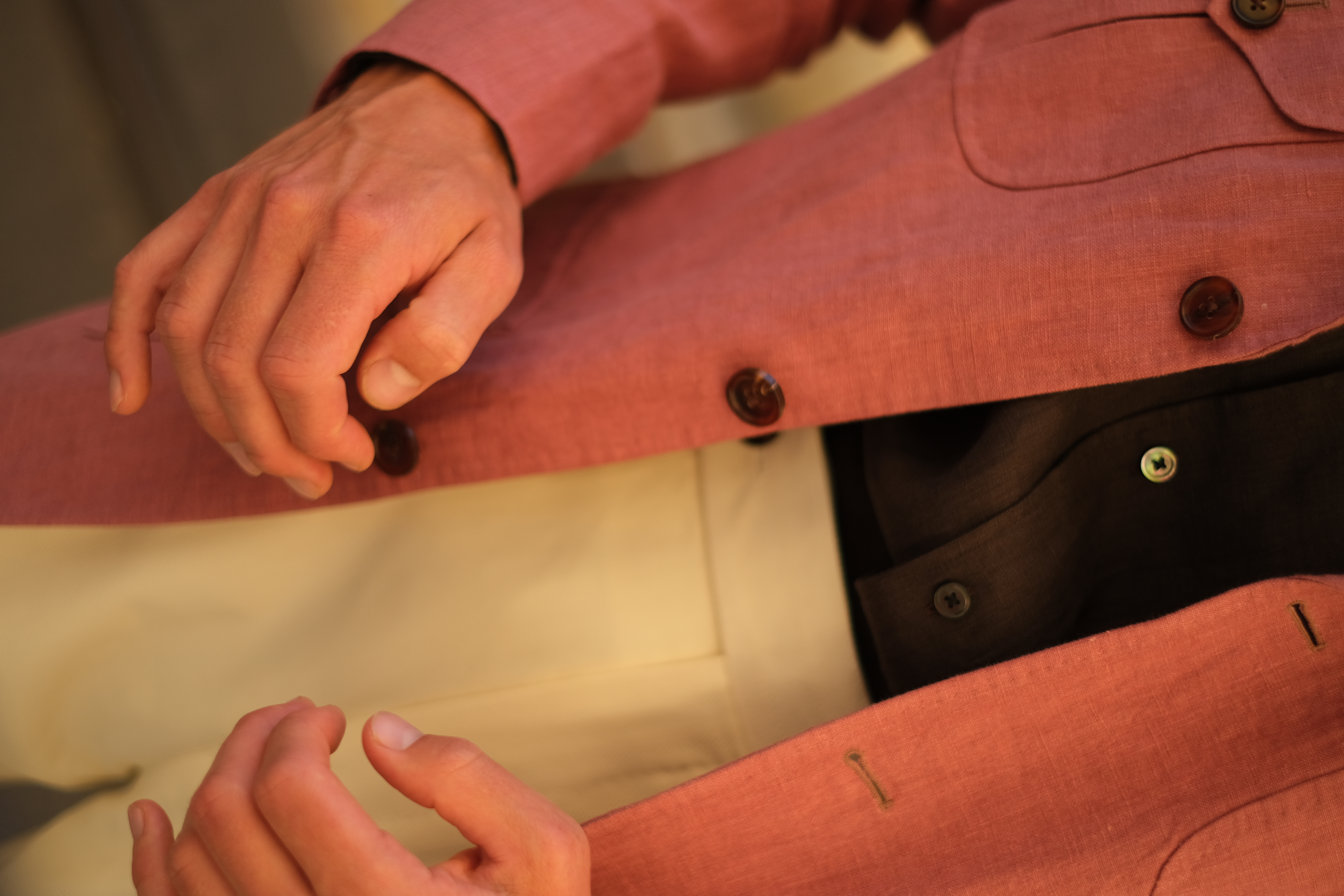 Construction detail — handwork and front opening, Anton Masko